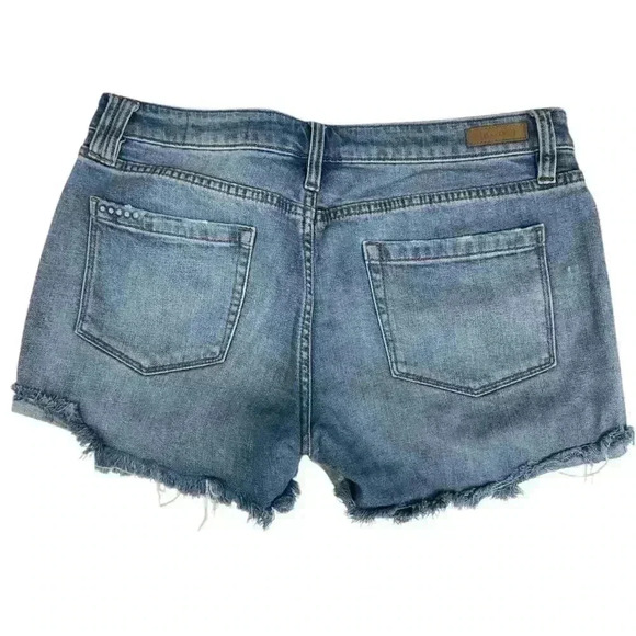 BLANK-NYC TOMBOY DISTRESSED BLUE DENIM CUT-OFFS SIZE 29 - Picture 2 of 9